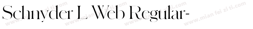 Schnyder L Web Regular字体转换